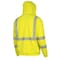 Oberon Hi-Vis 100% FR/Arc-Rated 12 oz Hoodie, Zipper Closure, Detachable Hood, Hi-Vis Yellow, M ZFC206-M - alternate 2